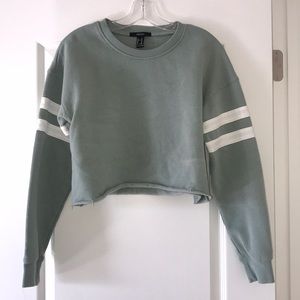 Light Green Crew Neck Crop
